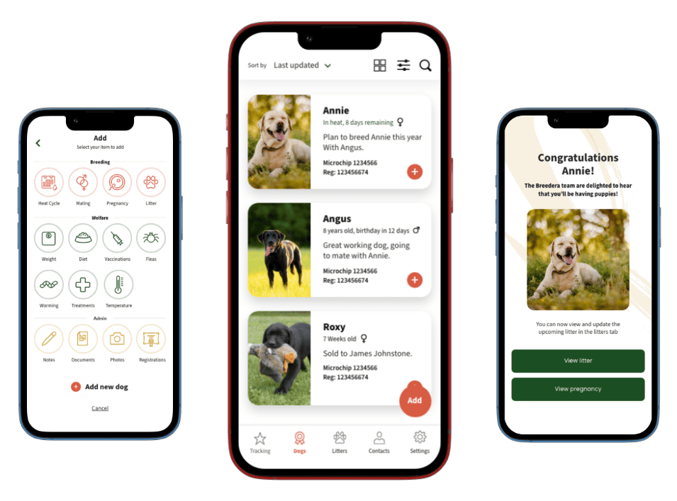 Expecting a Litter Dog Health Tracker Breedera Dog Breeding App