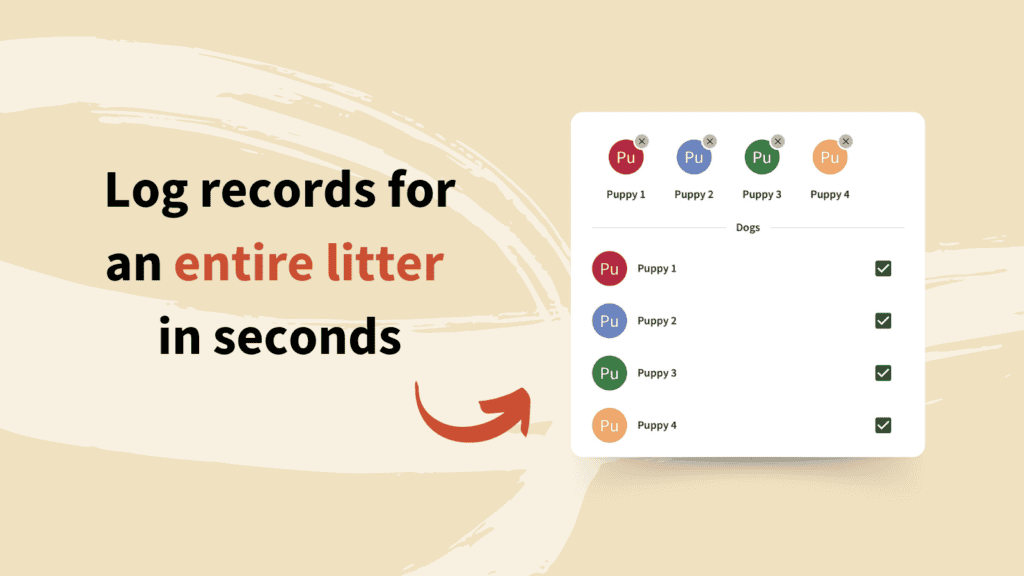 Log records for an entire litter in seconds