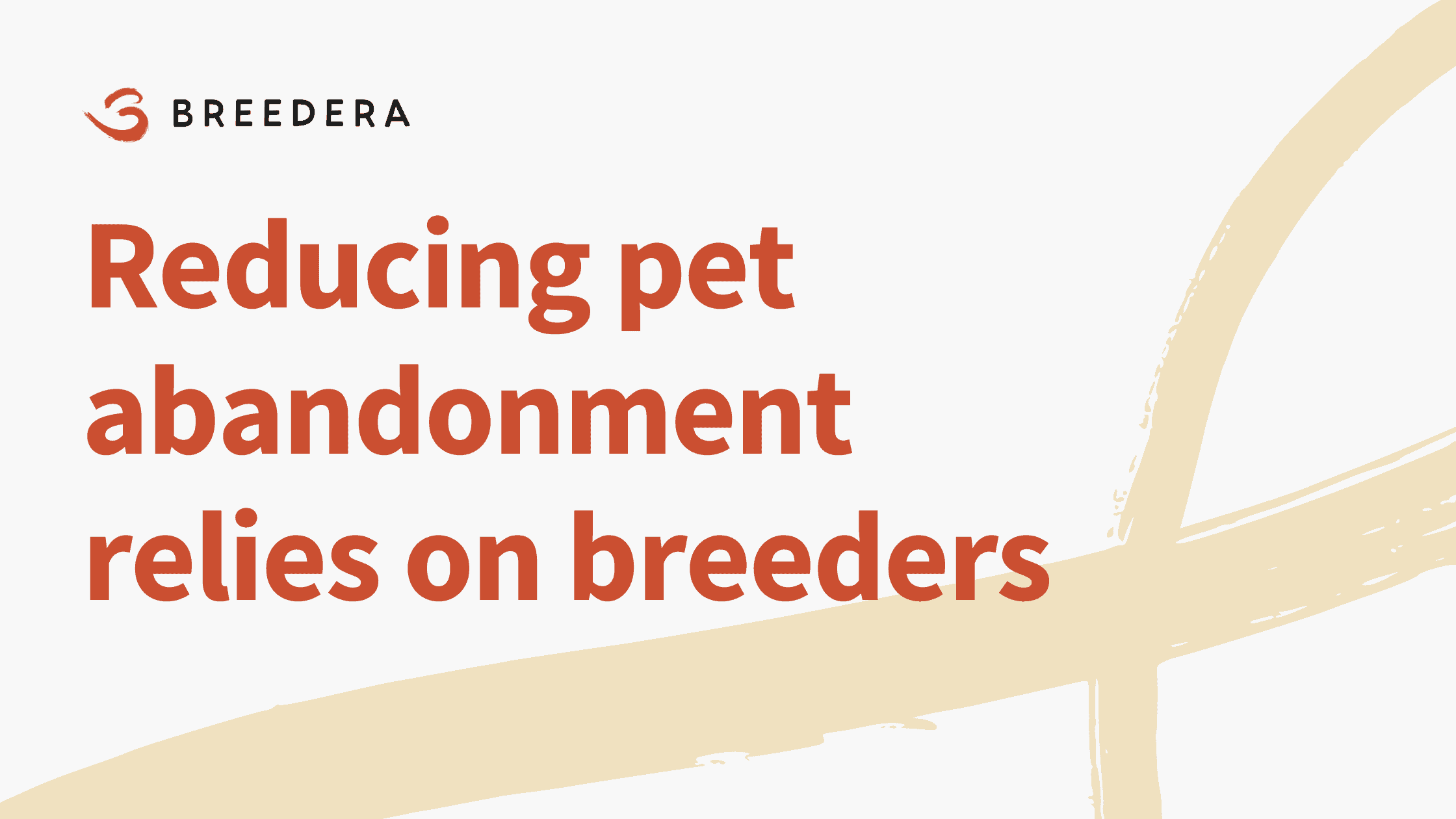 Reducing pet abandonment relies on breeders