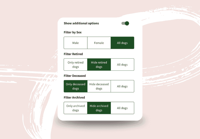 Breedera filters feature